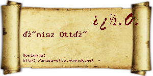 Énisz Ottó névjegykártya